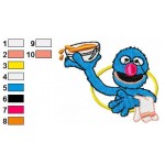 Sesame Street Grover 06 Embroidery Design